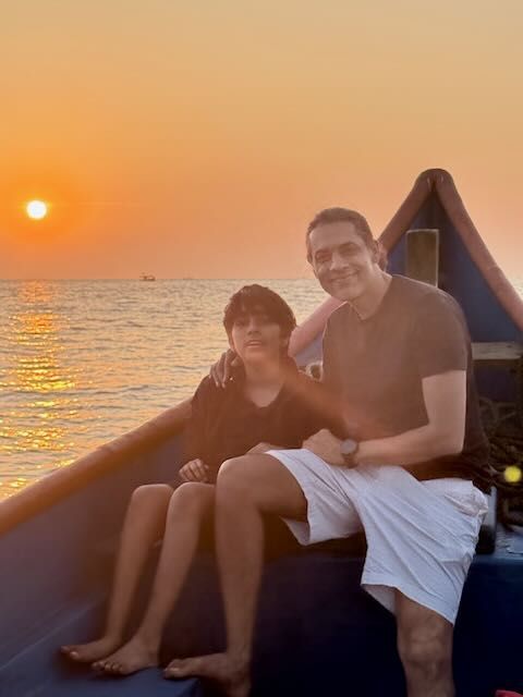 Sunset during Dolphin Cruise